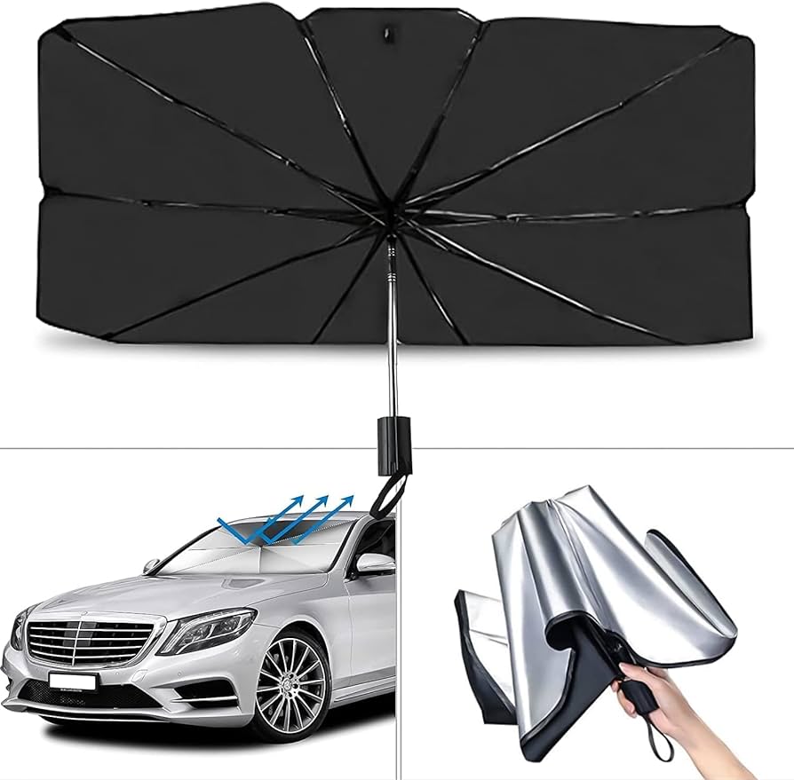 TAPA SOL RETRACTRIL PARA CARRO- CON FUNDA DE REGALO