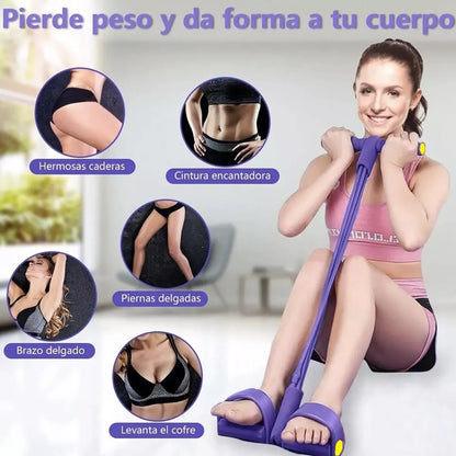 LIGAS DE RESISTENCIA CON PEDAL PARA EJERCICIOS EN CASA