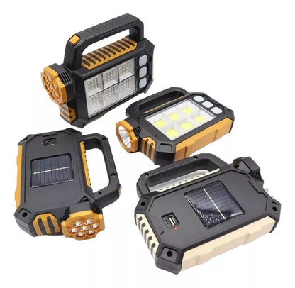 LINTERNA SOLAR CON CARGADOR PORTATIL