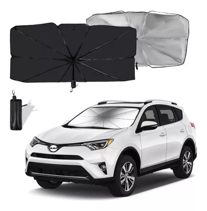 TAPA SOL RETRACTRIL PARA CARRO- CON FUNDA DE REGALO
